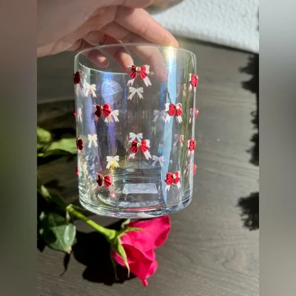 Viral Red Bow Glass Container Jar - Picture 5 of 5